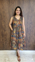 Kalamkari Patch Tier Dress